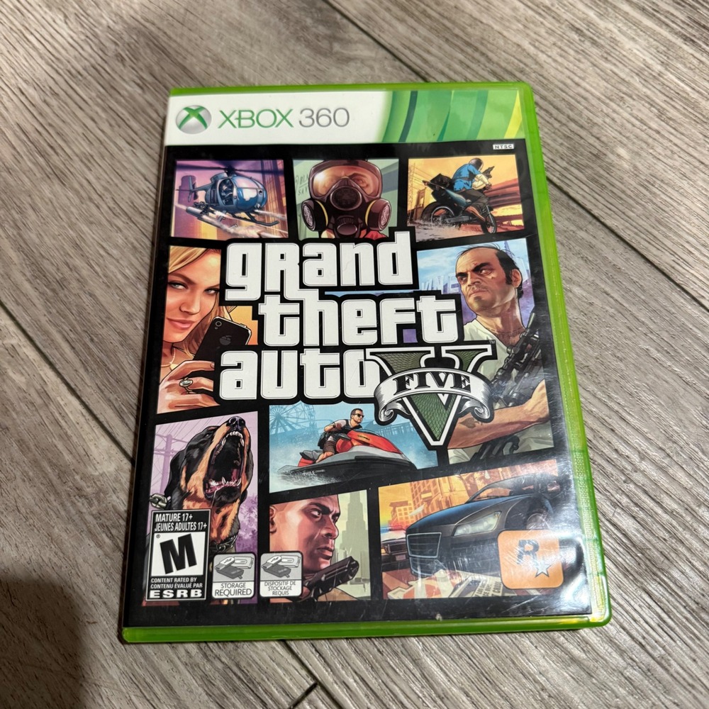 Grand Theft Auto V GTA 5 Xbox 360 2 Disc Set Install + Play Discs w/ Case